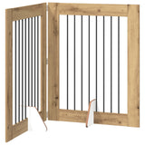 Foldable Dog Gate with Stands 2 pcs Artisan Oak 160.5 cm