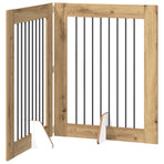 Foldable Dog Gate with Stands 2 pcs Artisan Oak 160.5 cm