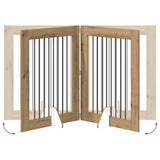 Foldable Dog Gate with Stands 4 pcs Artisan Oak 321 cm