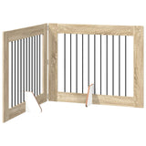 Foldable Dog Gate with Stands 2 pcs Sonoma Oak 200.5 cm