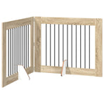 Foldable Dog Gate with Stands 2 pcs Sonoma Oak 200.5 cm
