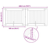 Foldable Dog Gate with Stands 2 pcs Sonoma Oak 200.5 cm - Extra Image