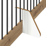 Foldable Dog Gate with Stands 2 pcs Artisan Oak 200.5 cm - Rear View