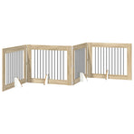 Foldable Dog Gate with Stands 4 pcs Sonoma Oak 401 cm