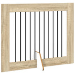 Foldable Dog Gate with Stands 4 pcs Sonoma Oak 401 cm