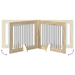 Foldable Dog Gate with Stands 4 pcs Sonoma Oak 401 cm