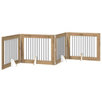 Foldable Dog Gate with Stands 4 pcs Artisan Oak 401 cm