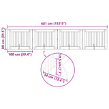 Foldable Dog Gate with Stands 4 pcs Artisan Oak 401 cm - Extra Image