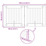 Foldable Dog Gate with Stands 2 pcs Sonoma Oak 160.5 cm