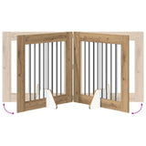 Foldable Dog Gate with Stands 2 pcs Artisan Oak 160.5 cm