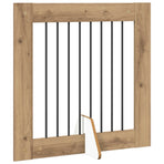 Foldable Dog Gate with Stands 4 pcs Artisan Oak 321 cm