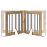 Foldable Dog Gate with Stands 4 pcs Artisan Oak 321 cm - Rear View