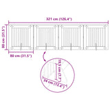 Foldable Dog Gate with Stands 4 pcs Artisan Oak 321 cm - Extra Image