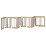 Foldable Dog Gate with Stands 6 pcs Sonoma Oak 482 cm