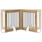 Foldable Dog Gate with Stands 6 pcs Artisan Oak 482 cm