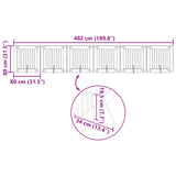 Foldable Dog Gate with Stands 6 pcs Artisan Oak 482 cm - Extra Image