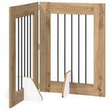 Foldable Dog Gate with Stands 2 pcs Artisan Oak 120,5 cm