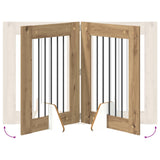 Foldable Dog Gate with Stands 2 pcs Artisan Oak 120,5 cm