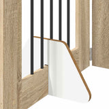 Foldable Dog Gate with Stands 4 pcs Sonoma Oak 241 cm - 45-Degree Angle