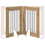 Foldable Dog Gate with Stands 4 pcs Artisan Oak 241 cm