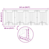 Foldable Dog Gate with Stands 4 pcs Artisan Oak 241 cm - Extra Image