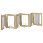 Foldable Dog Gate with Stands 6 pcs Sonoma Oak 362 cm