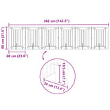 Foldable Dog Gate with Stands 6 pcs Sonoma Oak 362 cm - Extra Image