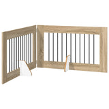 Foldable Dog Gate with Stands 2 pcs Sonoma Oak 200.5 cm