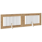 Foldable Dog Gate with Stands 2 pcs Artisan Oak 200.5 cm