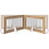Foldable Dog Gate with Stands 2 pcs Artisan Oak 200.5 cm - Close-Up Angle