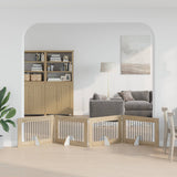 Foldable Dog Gate with Stands 4 pcs Sonoma Oak 401 cm