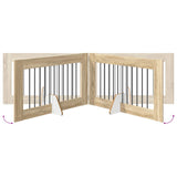 Foldable Dog Gate with Stands 4 pcs Sonoma Oak 401 cm - Rear View