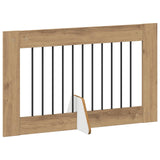 Foldable Dog Gate with Stands 4 pcs Artisan Oak 401 cm - Side View