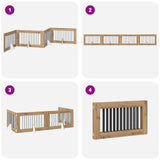 Foldable Dog Gate with Stands 4 pcs Artisan Oak 401 cm