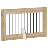Foldable Dog Gate with Stands 6 pcs Sonoma Oak 602 cm - Side View