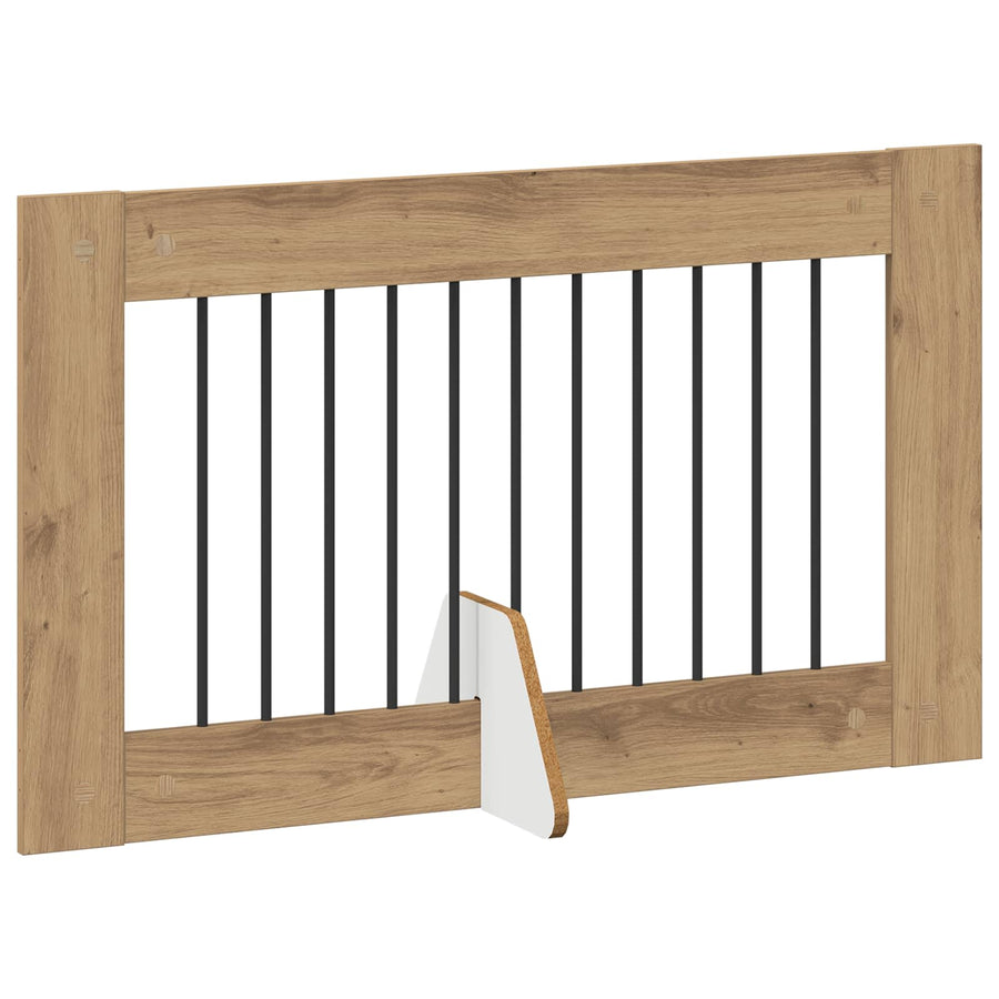 Foldable Dog Gate with Stands 6 pcs Artisan Oak 602 cm