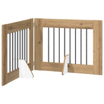 Foldable Dog Gate with Stands 2 pcs 160.5 cm
