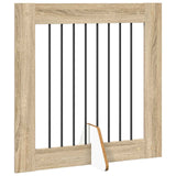 Foldable Dog Gate with Stands 4 pcs Sonoma Oak 321 cm