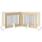 Foldable Dog Gate with Stands 4 pcs Sonoma Oak 321 cm