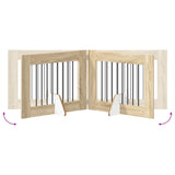 Foldable Dog Gate with Stands 6 pcs Sonoma Oak 482 cm