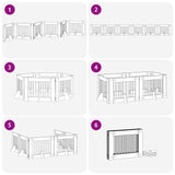 Foldable Dog Gate with Stands 6 pcs Sonoma Oak 482 cm