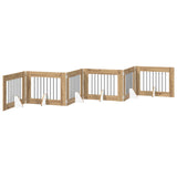 Foldable Dog Gate with Stands 6 pcs Artisan Oak 482 cm