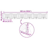 Foldable Dog Gate with Stands 6 pcs Artisan Oak 482 cm