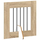 Foldable Dog Gate with Stands 2 pcs Sonoma Oak 120,5 cm - Top-Down View