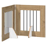 Foldable Dog Gate with Stands 2 pcs Artisan Oak 120,5 cm