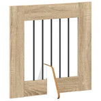 Foldable Dog Gate with Stands 4 pcs Sonoma Oak 241 cm