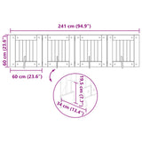 Foldable Dog Gate with Stands 4 pcs Sonoma Oak 241 cm - Extra Image