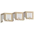 Foldable Dog Gate with Stands 6 pcs Sonoma Oak 362 cm