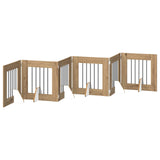 Foldable Dog Gate with Stands 6 pcs Artisan Oak 362 cm
