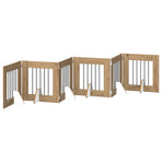 Foldable Dog Gate with Stands 6 pcs Artisan Oak 362 cm